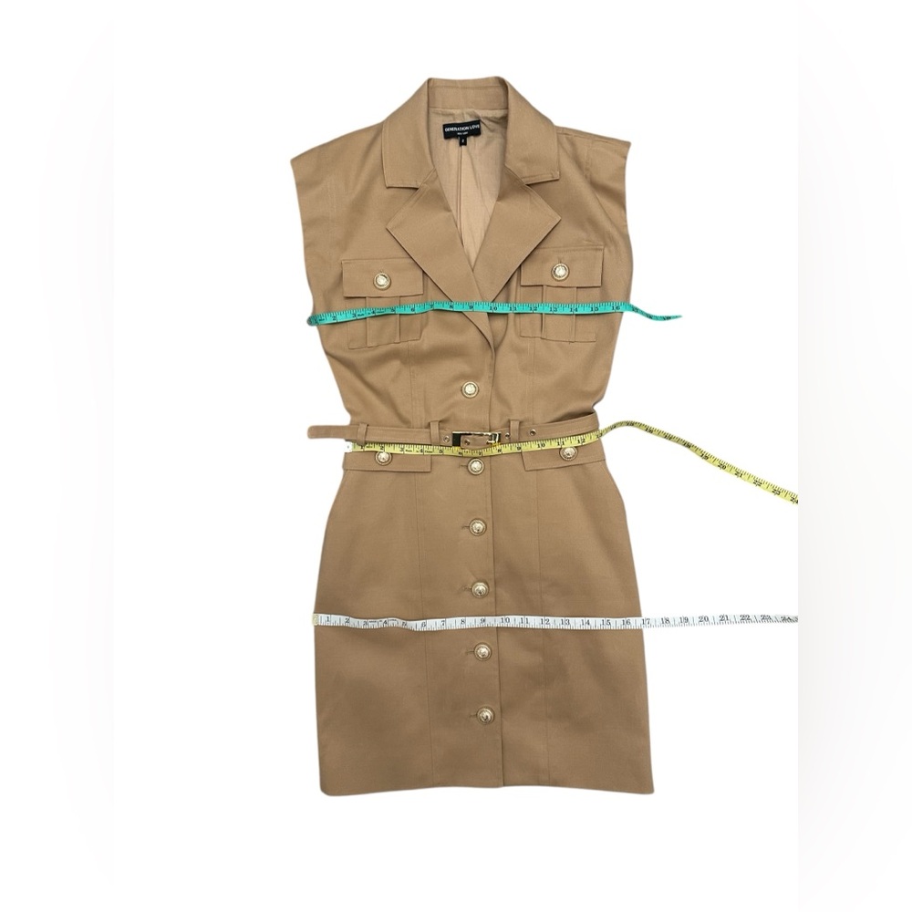 GENERATION LOVE Biel Dress Safari Military Style Taupe Size 2 NWOT $385 MSRP - Picture 13 of 14